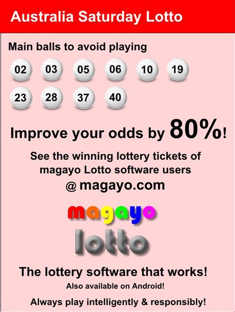 australia saturday lotto most common numbers